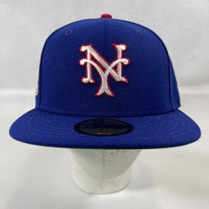 New Era 59FIFTY NY GIANTS COOPERSTOWN Royal Blue '42 ASG PATCH Fitted Hat 7 1/4"